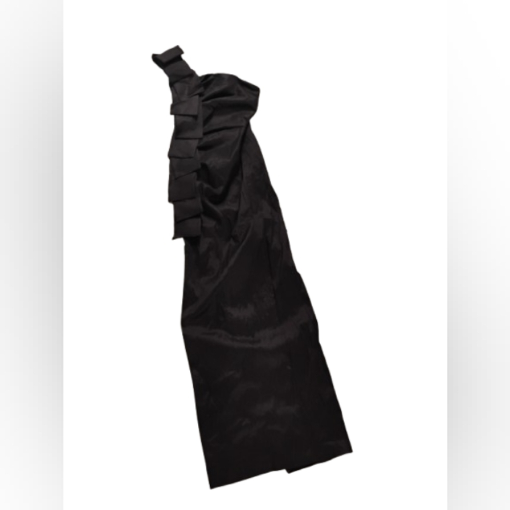 Jessica McClintock Pleated One Shoulder Maxi Formal Gown Fits Sz XXS